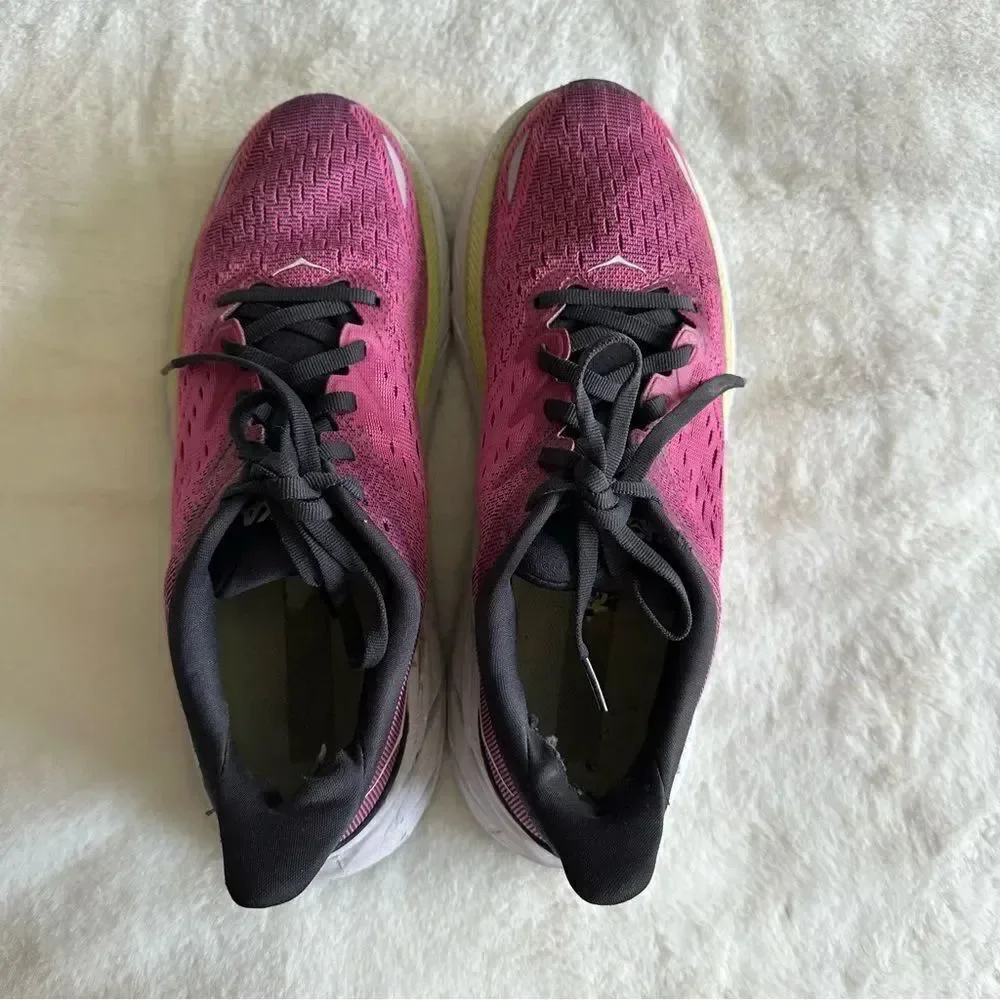 Hoka One One Clifton 8 Ibis Rose Pink Women's Size 9B
